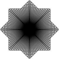 Visual of the Optical Illusion Created from Square Lines Composition, can use for Background, Decoration, Wallpaper, Tile, Carpet Pattern, Modern Motifs, Contemporary Ornate, or Graphic Design Element vector