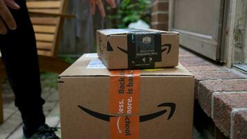 Washington, Gleichstrom, 2020 - - Dieb stiehlt wertvoll Amazonas Paket von Zuhause Veranda video