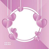 love background with heart icon, gradient design with empty space for text or photo. vector for greeting cards, social media, posters, invitations, banners, web.