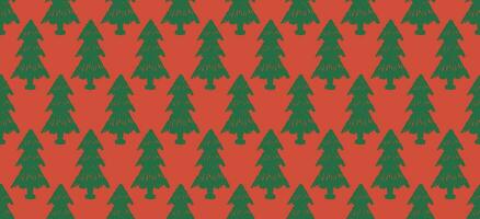 Motif Christmas pattern ethnic handmade beautiful Ikat art. Christmas Tree background. folk embroidery Christmas pattern, geometric art ornament print. red, green colors. vector