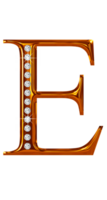 d'or bijou alphabet majuscule png