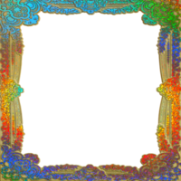 Colorful glitter frame png