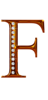 d'or bijou alphabet majuscule png