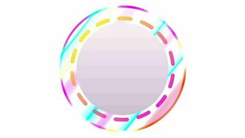 cercle formes Animé. inférieur tiers mouvement graphique éléments avec pastel couleurs video