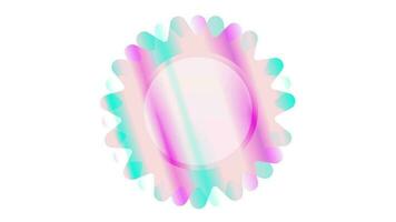 Circle shapes animated. Lower thirds motion graphic elements with pastel colors video