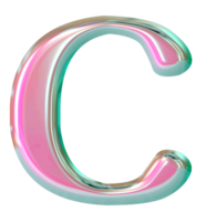 Iridescent lowercase alphabet letters png