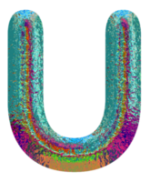 holographique majuscule des lettres alphabet png