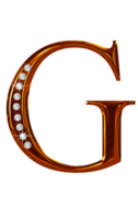 golden Juwel Alphabet Großbuchstaben png