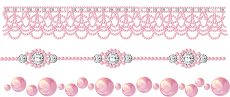 Rosa Diamant Perle Teiler png