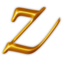 Golden lowercase alphabet letters png