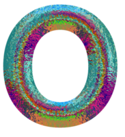 Holographic uppercase letters alphabet png