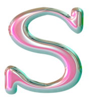 Iridescent lowercase alphabet letters png