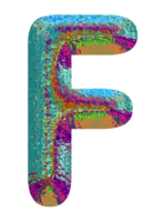 holográfico maiúscula cartas alfabeto png