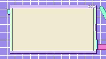 astratto retrò stile 80-90 telaio computer finestra sfondo. video