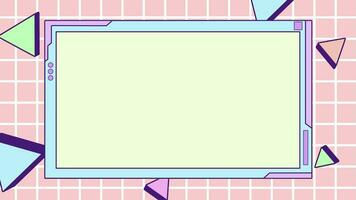 abstrakt retro Stil 80-90er Rahmen Computer Fenster Hintergrund. video