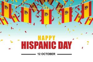 Spain Hispanic Day background. vector
