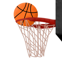 Korb Ball mit Ringillustration png