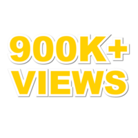 900k Views, 900k Views Png, 900k Views Celebration png