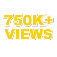 750k Views, 750k Views Png, 750k Views Celebration png