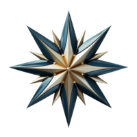 Star png, Star metallisch png, Star mit transparent Hintergrund, ai generiert png