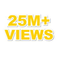 25M Views, 25M Views Png, 25M Views Celebration png