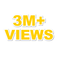 3M Views, 3M Views Png, 3M Views Celebration png