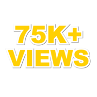 75k Views, 75k Views Png, 75k Views Celebration png