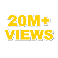 20M Views, 20M Views Png, 20M Views Celebration png