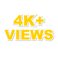 4k visualizzazioni, 4k visualizzazioni png, 4k visualizzazioni celebrazione png