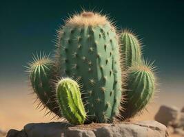 ai generativo cactus en el jardín foto