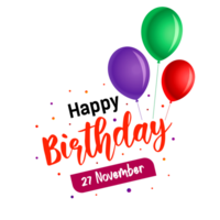 content anniversaire, novembre 27, content anniversaire png, content anniversaire vœux png