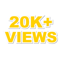 20k Views, 20k Views Png, 20k Views Celebration png