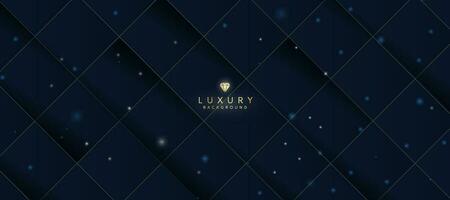 Luxurious dark blue background with sparkling gold and glitter. modern elegant abstract background vector