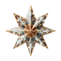 Star png, Star metallisch png, Star mit transparent Hintergrund, ai generiert png