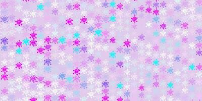 Light Pink, Blue vector pattern with coronavirus elements.