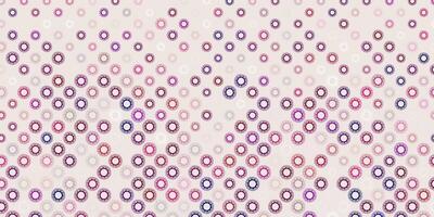 Dark pink vector pattern with coronavirus elements.