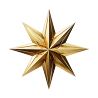 Star png, Star metallisch png, Star mit transparent Hintergrund, ai generiert png