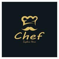 professional logo chef or kitchen chef hat.for business,home cook,and restaurant chef.bakery,vector vector