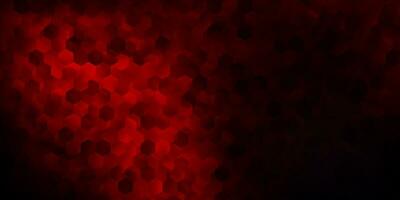 Dark orange vector background with hexagonal shapes.