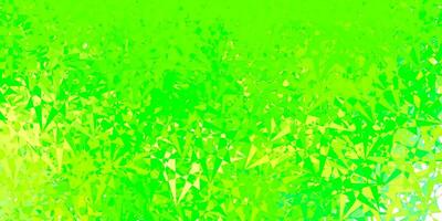 Light green, yellow vector background with triangles.
