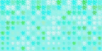 Light Green vector background with covid-19 symbols.