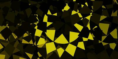 Dark green, yellow vector background with polygonal forms.