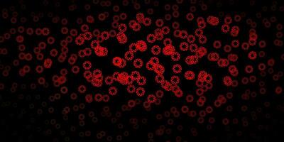 Dark green, red vector pattern with spheres.