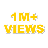 1M Views, 1M Views Png, 1M Views Celebration png