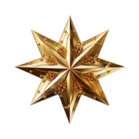 Star png, Star metallisch png, Star mit transparent Hintergrund, ai generiert png