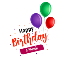 Happy Birthday, March 3, Happy Birthday Png, Happy birthday wishes png