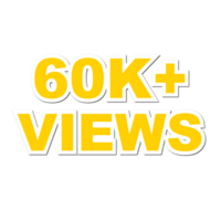 60k Visualizações, 60k Visualizações png, 60k Visualizações celebração png