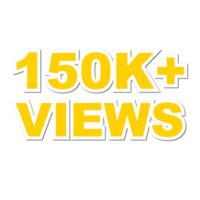 150k Views, 150k Views Png, 150k Views Celebration png