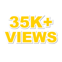 35k Views, 35k Views Png, 35k Views Celebration png