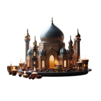 mezquita, ramadán, Ramadán png, Ramadán mubarak, Ramadán Kareem, transparente fondo, ai generado png